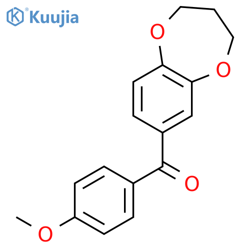 Methanone,(3,4-dihydro-2H-1,5-benzodioxepin-7-yl)(4-methoxyphenyl)- structure