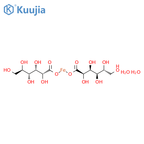 D-GLUCONIC ACID, IRON(II) SALT DIHYDRATE;FERROUS GLUCONATE;FERROUS GLUCONATE DIHYDRATE;GLUCONIC ACID IRON(II) SALT DIHYDRATE;GLUCONIC ACID IRON(II) SALT HYDRATE;IRON(II) D-GLUCONATE DIHYDRATE;IRON (II) GLUCONATE;IRON(II) GLUCONATE DIHYDRATE;IRON(II) GLUCONATE HYDRATE;Eisen(II)-gluconat;Iron, bis(D-gluconato-.kappa.O1,.kappa.O2)-, dihydrate;FERROUSGLUCONATE,FCC;FERROUSGLUCONATE,USP structure