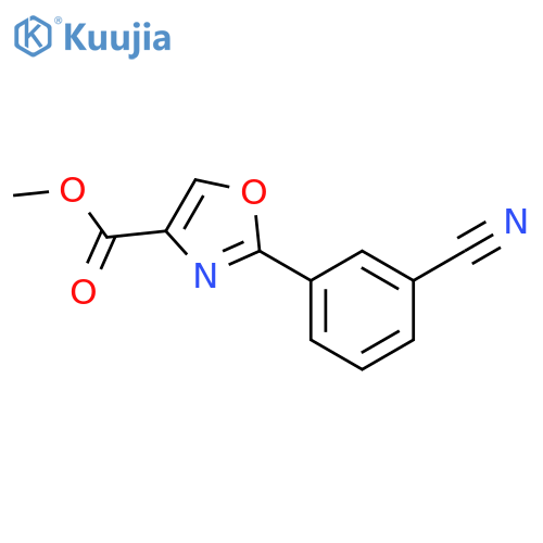 methyl 2-(3-cyanophenyl)-1,3-oxazole-4-carboxylate structure