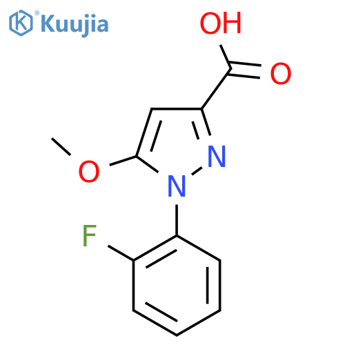 1-(2-Fluorophenyl)-5-methoxy-1H-pyrazole-3-carboxylic acid structure