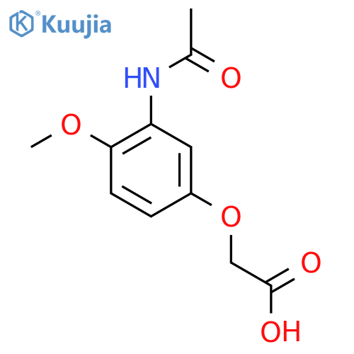 3-(Acetylamino)-4-methoxyphenoxyacetic acid structure