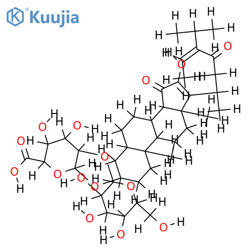 3beta-O-[beta-D-glucopyranosyl-(1->2)-beta-D-glucopyranosyloxyuronic acid]-16-hydroxy-5alpha,14beta-poriferasta-16,24(24(1))-diene-15,23-dione structure