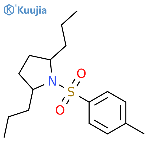 Pyrrolidine,1-[(4-methylphenyl)sulfonyl]-2,5-dipropyl-, (2R,5R)-rel- structure