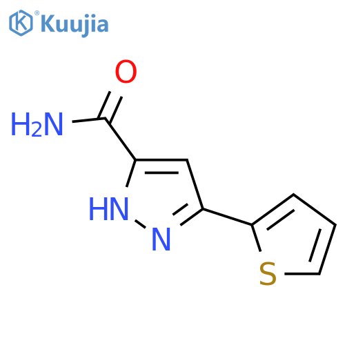 3-(thiophen-2-yl)-1H-pyrazole-5-carboxamide structure