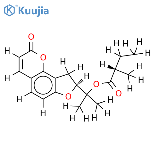 8(S)-O-(2-methylbutanoyl)-8,9-dihydrooroselol structure
