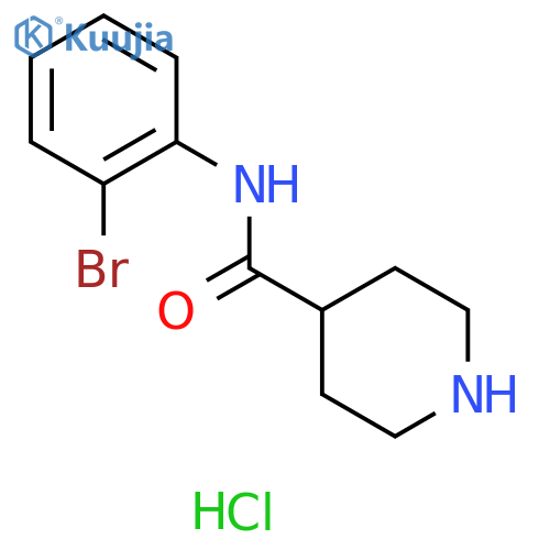 N-(2-bromophenyl)piperidine-4-carboxamide hydrochloride structure