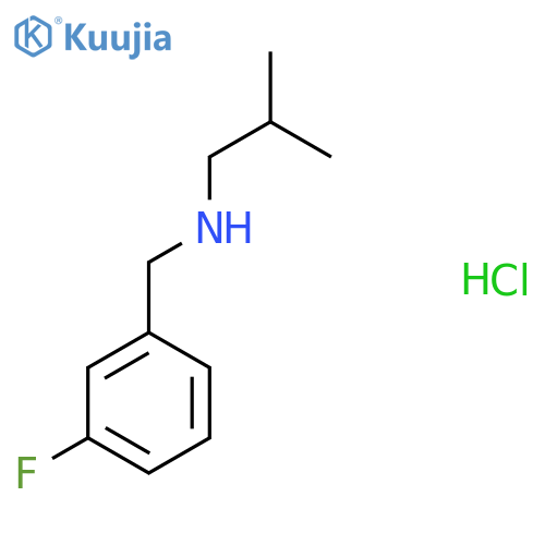 [(3-Fluorophenyl)methyl](2-methylpropyl)amine hydrochloride structure