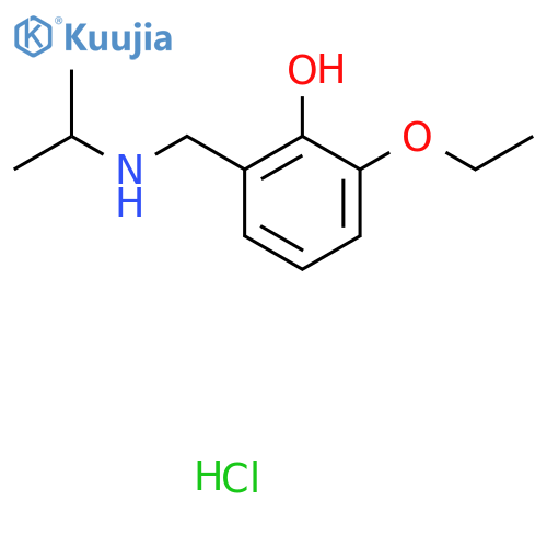 2-Ethoxy-6-{[(propan-2-yl)amino]methyl}phenol hydrochloride structure