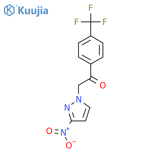 2-(3-Nitro-1H-pyrazol-1-yl)-1-[4-(trifluoromethyl)phenyl]ethan-1-one structure