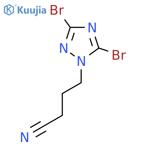 4-(Dibromo-1H-1,2,4-triazol-1-yl)butanenitrile structure