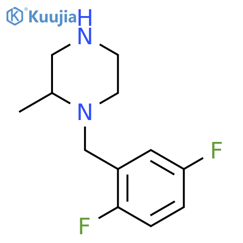 1-[(2,5-difluorophenyl)methyl]-2-methylpiperazine structure