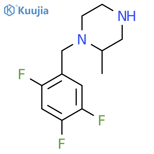 2-Methyl-1-[(2,4,5-trifluorophenyl)methyl]piperazine structure