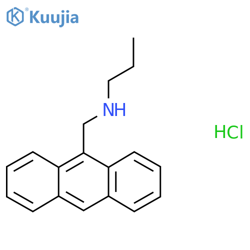 (Anthracen-9-ylmethyl)(propyl)amine hydrochloride structure