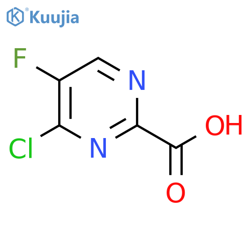 4-Chloro-5-fluoropyrimidine-2-carboxylic acid structure