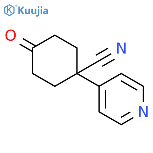 4-Oxo-1-(4-pyridinyl)cyclohexanecarbonitrile structure