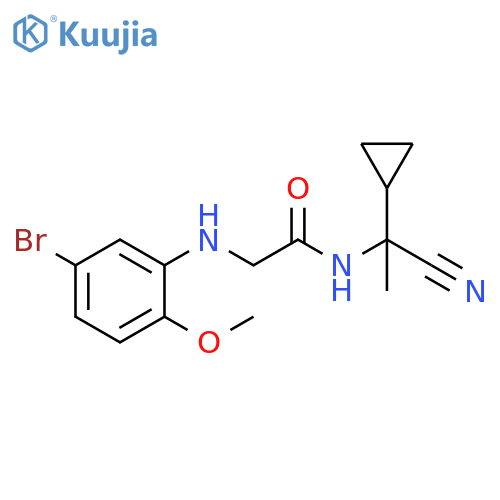 2-[(5-Bromo-2-methoxyphenyl)amino]-N-(1-cyano-1-cyclopropylethyl)acetamide structure