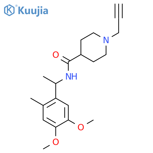 N-[1-(4,5-dimethoxy-2-methylphenyl)ethyl]-1-(prop-2-yn-1-yl)piperidine-4-carboxamide structure