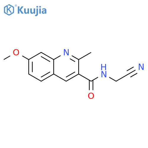 N-(cyanomethyl)-7-methoxy-2-methylquinoline-3-carboxamide structure