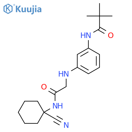N-[3-({[(1-cyanocyclohexyl)carbamoyl]methyl}amino)phenyl]-2,2-dimethylpropanamide structure