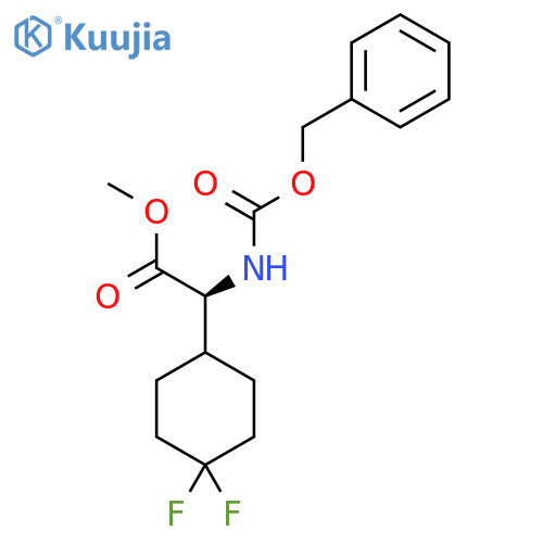 methyl (2S)-2-(benzyloxycarbonylamino)-2-(4,4-difluorocyclohexyl)acetate structure