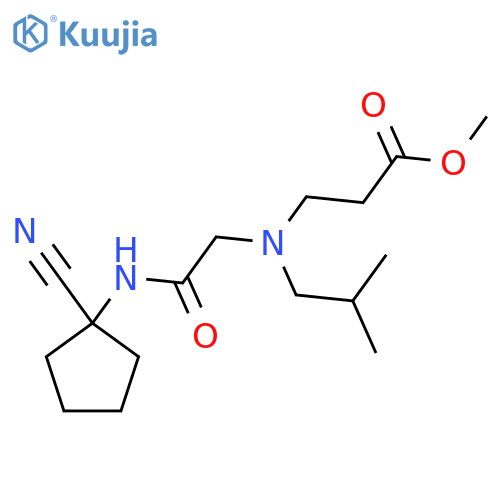 Methyl 3-({[(1-cyanocyclopentyl)carbamoyl]methyl}(2-methylpropyl)amino)propanoate structure