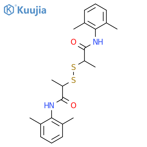 N-(2,6-dimethylphenyl)-2-({1-[(2,6-dimethylphenyl)carbamoyl]ethyl}disulfanyl)propanamide structure