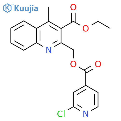 Ethyl 2-[(2-chloropyridine-4-carbonyloxy)methyl]-4-methylquinoline-3-carboxylate structure