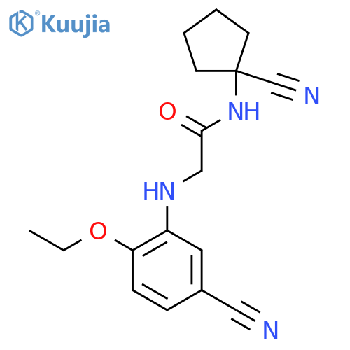 2-[(5-cyano-2-ethoxyphenyl)amino]-N-(1-cyanocyclopentyl)acetamide structure