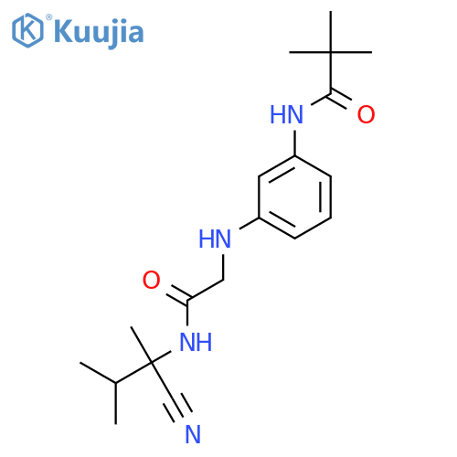 N-[3-({[(1-cyano-1,2-dimethylpropyl)carbamoyl]methyl}amino)phenyl]-2,2-dimethylpropanamide structure