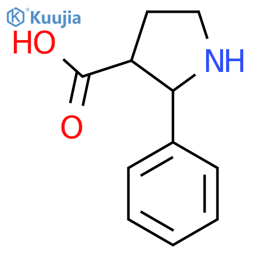 (2S,3R)-2-phenylpyrrolidine-3-carboxylic acid structure