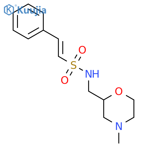 N-(4-methylmorpholin-2-yl)methyl-2-phenylethene-1-sulfonamide structure