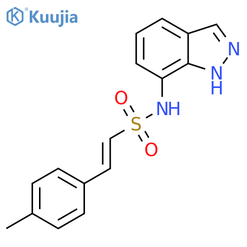 N-(2H-indazol-7-yl)-2-(4-methylphenyl)ethene-1-sulfonamide structure