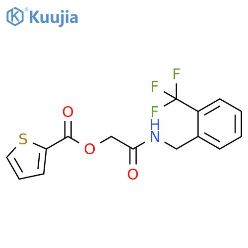 ({[2-(trifluoromethyl)phenyl]methyl}carbamoyl)methyl thiophene-2-carboxylate structure