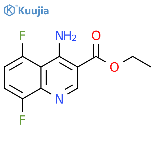 Ethyl 4-amino-5,8-difluoroquinoline-3-carboxylate structure