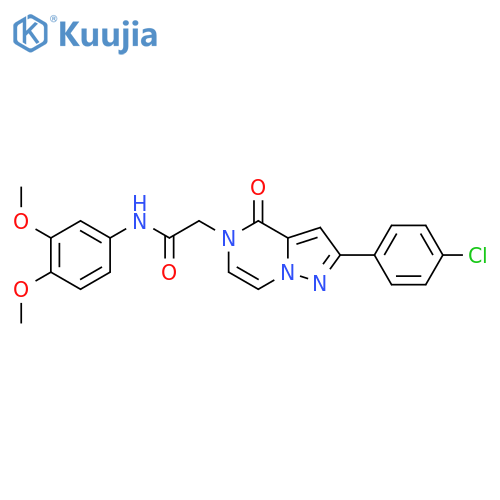 2-[2-(4-chlorophenyl)-4-oxo-4H,5H-pyrazolo[1,5-a]pyrazin-5-yl]-N-(3,4-dimethoxyphenyl)acetamide structure