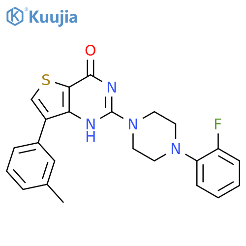 2-[4-(2-fluorophenyl)piperazin-1-yl]-7-(3-methylphenyl)-3H,4H-thieno[3,2-d]pyrimidin-4-one structure