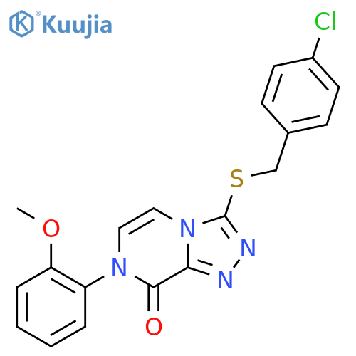 3-{[(4-chlorophenyl)methyl]sulfanyl}-7-(2-methoxyphenyl)-7H,8H-[1,2,4]triazolo[4,3-a]pyrazin-8-one structure