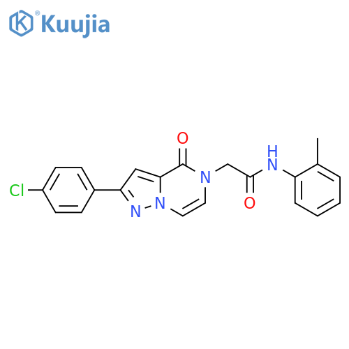 2-[2-(4-chlorophenyl)-4-oxo-4H,5H-pyrazolo[1,5-a]pyrazin-5-yl]-N-(2-methylphenyl)acetamide structure