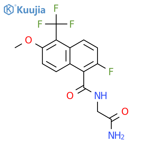 1-Naphthalenecarboxamide,N-(2-amino-2-oxoethyl)-2-fluoro-6-methoxy-N-methyl-5-(trifluoromethyl)- structure