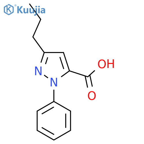 1-phenyl-3-propyl-1H-pyrazole-5-carboxylic acid structure