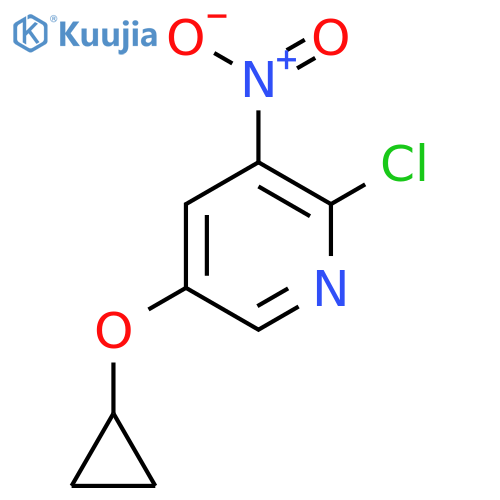2-Chloro-5-cyclopropoxy-3-nitropyridine structure