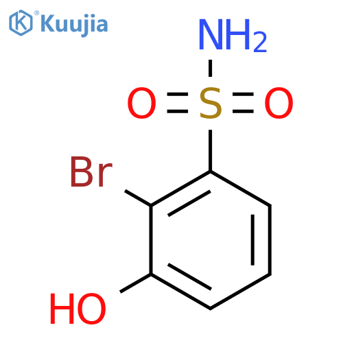 2-bromo-3-hydroxybenzene-1-sulfonamide structure