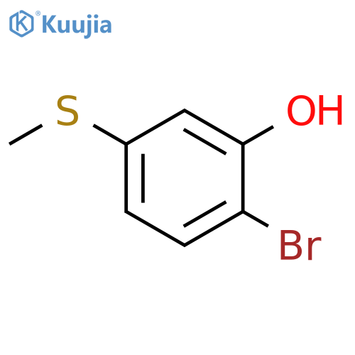 2-Bromo-5-methylsulfanylphenol structure
