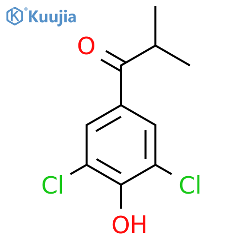 1-(3,5-dichloro-4-hydroxyphenyl)-2-methylpropan-1-one structure