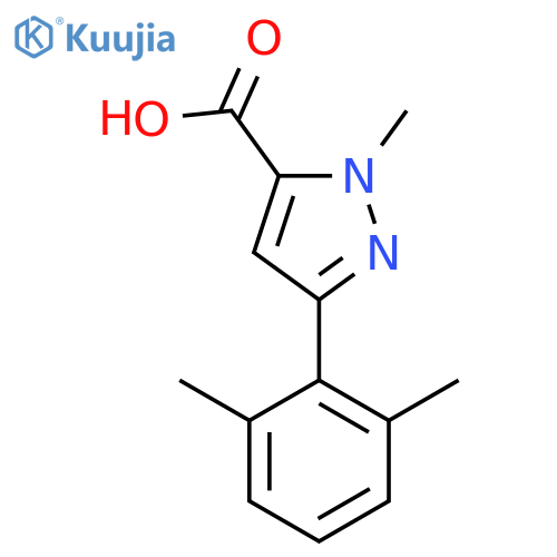 3-(2,6-dimethylphenyl)-1-methyl-1H-pyrazole-5-carboxylic acid structure