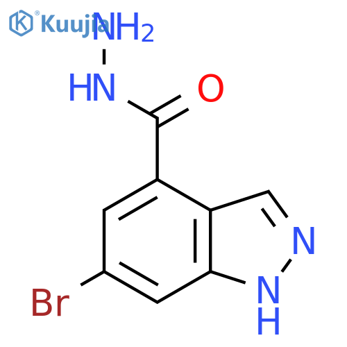 1H-Indazole-4-carboxylic acid, 6-bromo-, hydrazide structure