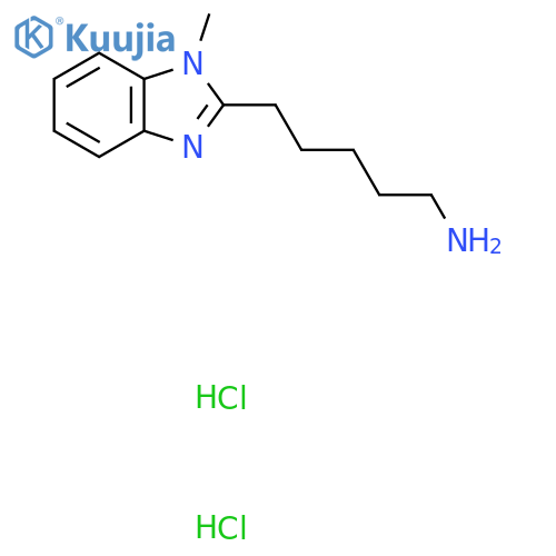 5-(1-methyl-1H-benzo[d]imidazol-2-yl)pentan-1-amine dihydrochloride structure
