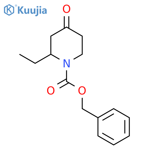 Benzyl 2-ethyl-4-oxopiperidine-1-carboxylate structure