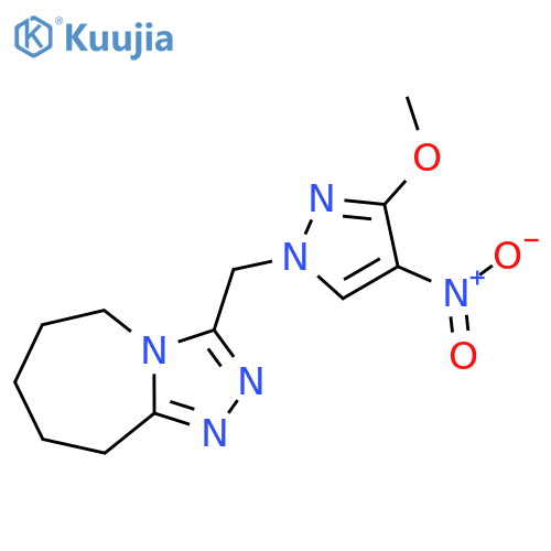 3-(3-Methoxy-4-nitro-1H-pyrazol-1-yl)methyl-6,7,8,9-tetrahydro-5H-1,2,4triazolo4,3-aazepine structure