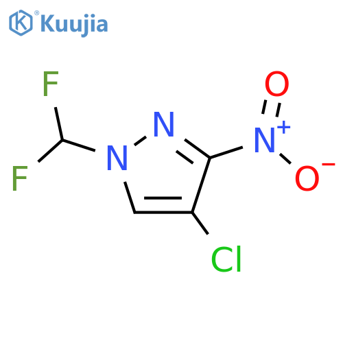 4-chloro-1-(difluoromethyl)-3-nitro-1H-pyrazole structure